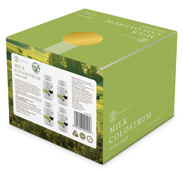 Puraty Milk Colostrum Tablets 4 Bottle Pack