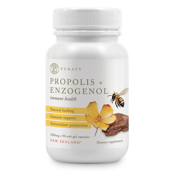 Puraty Propolis + Enzogenol Capsules 90 Capsules Bottle